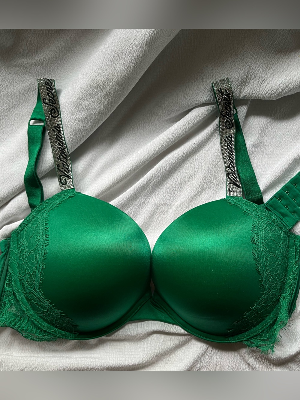 Victoria’s Secret Very Sexy Rhinestone Strap Push Up Bra Size 36DD